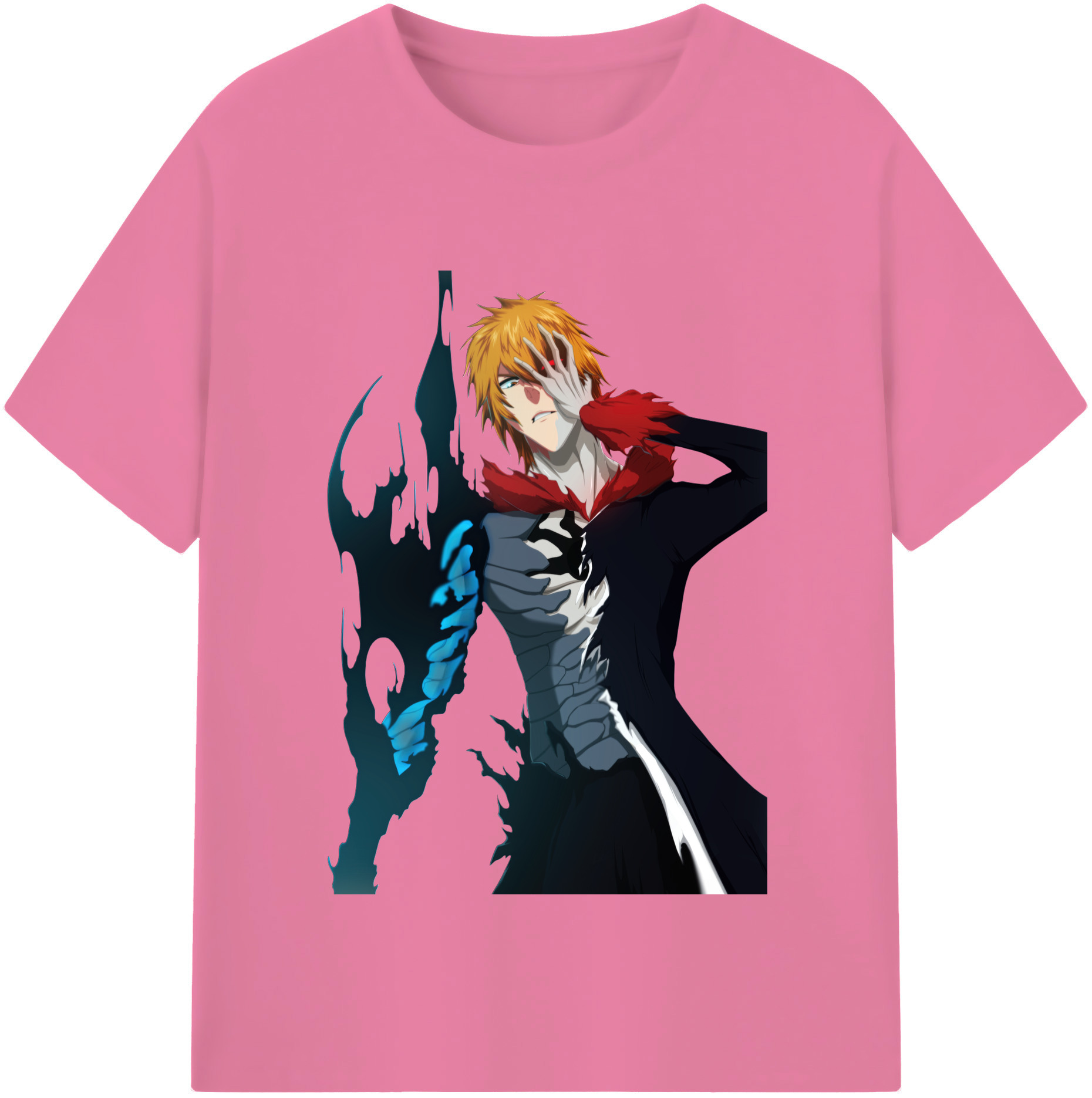 （画像用） ブリーチ 黒崎一護（くろさき いちご）BLEACH Kurosaki Ichigo 綿100％半袖Tシャツ（フロントプリント）